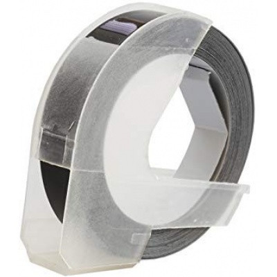 Dymo Omega Alternative Tape A0898130, 9mm x 3m, biały nadruk/czarne tło