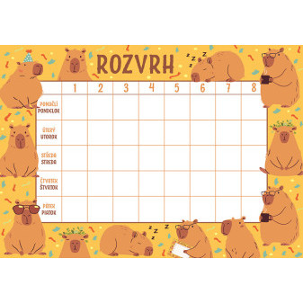 Harmonogram zajęć Capybara