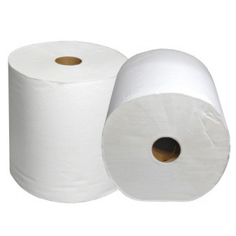 Ręczniki papierowe w rolce MAXI 19 cm białe 2 warstwy