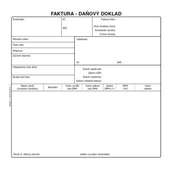 Faktura - dokument podatkowy 2/3 A4