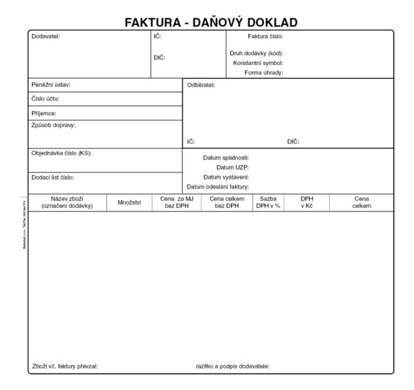 Faktura - dokument podatkowy 2/3 A4