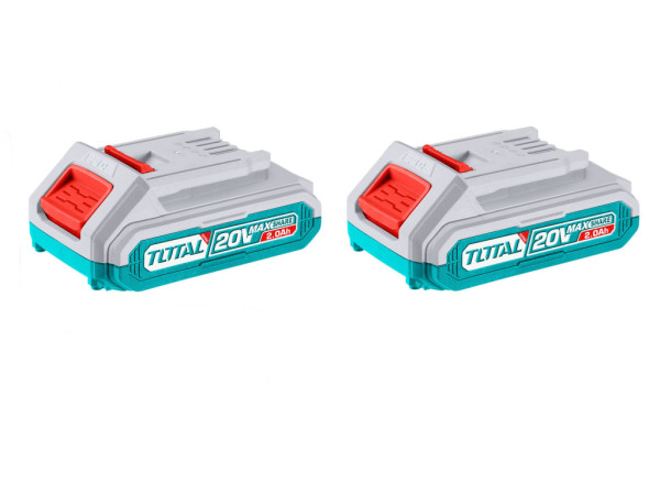 Zestaw akumulatorów 20V, 2000mAh (2x) i ładowarka, przemysłowy