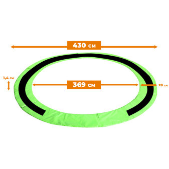 Pokrowiec Aga Spring na trampolinę EXCLUSIVE 430 cm Jasnozielony/Czarny