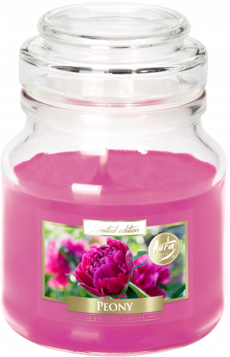 Świeca zapachowa w szklance z przykrywką Peony SND71-157