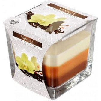 Świeca zapachowa trójkolorowa w szkle Vanilla SNK80-67