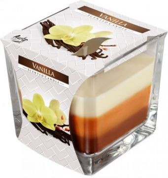 Świeca zapachowa trójkolorowa w szkle Vanilla SNK80-67