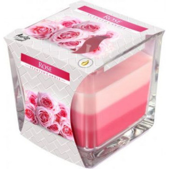 Trójkolorowa świeca zapachowa w szkle Rose SNK80-78