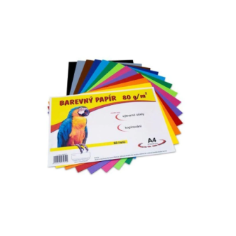 Papier kolorowy A4 60szt 80g/m2 12 kolorów