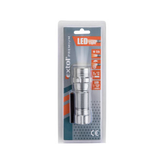 Latarka LED, całkowicie metalowa, MINI, dioda LED, (30 000mcd), aluminium