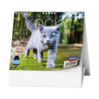 Kalendarz na biurko - IDEÁL - Koty /z imionami kotów/