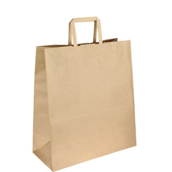 Torba papierowa z rączką brązowa ŚREDNIA, 32x16x42mm 70-80 g/m2