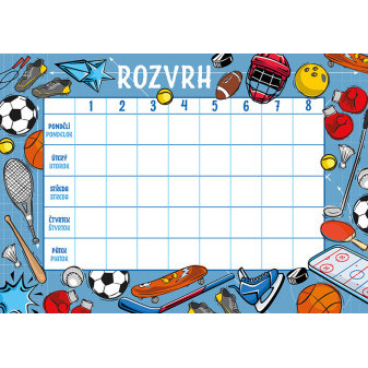 Harmonogram zajęć sportowych