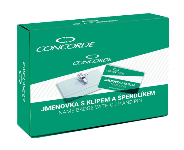 Identyfikator z klipsem i agrafką CONCORDE A65490