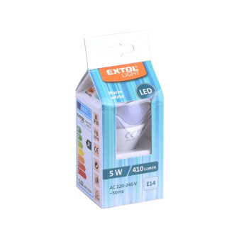 Żarówka LED mini, 410lm, 5W, E14, barwa ciepła biała
