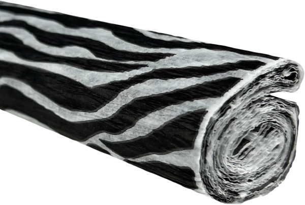 Papier krepowy - Zebra 0,5x2m 28 g/m2 D64