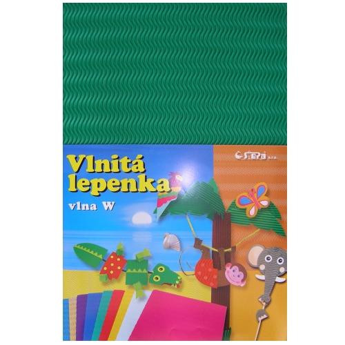 Tektura falista 34,5x24,5 cm zielona 10 arkuszy